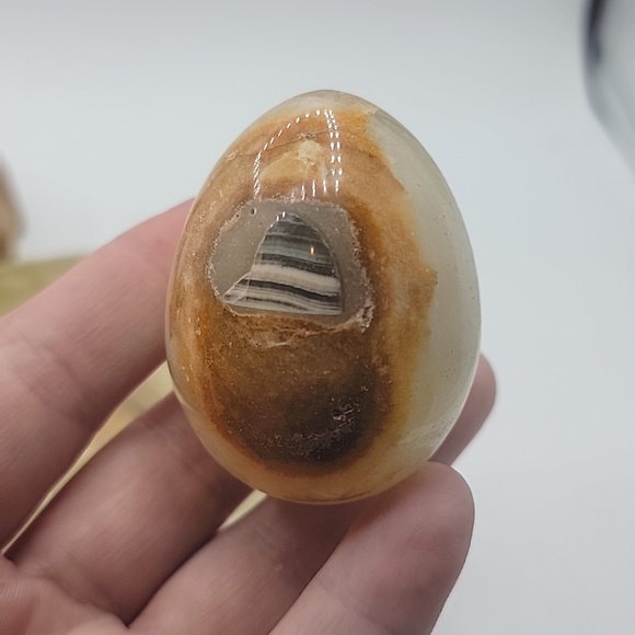 Natural Onyx Bundle Candle Holder Pyramid Point Cloud Flame - Picture 4 of 6